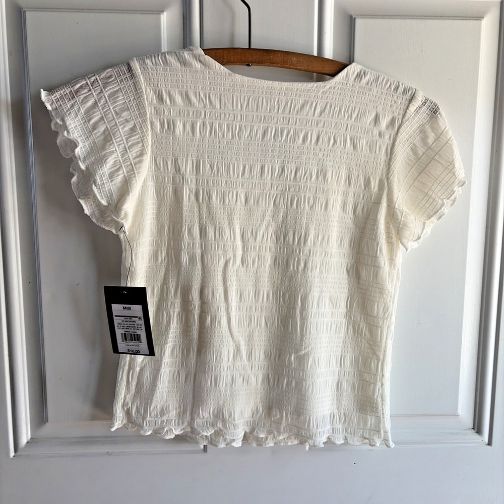 Art Class Girls Off White Short Sleeve Shirt- Girls M (8) - Picture 3 of 3